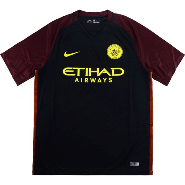 Camiseta Manchester City Segunda equipación Retro 2016 2017 Negro